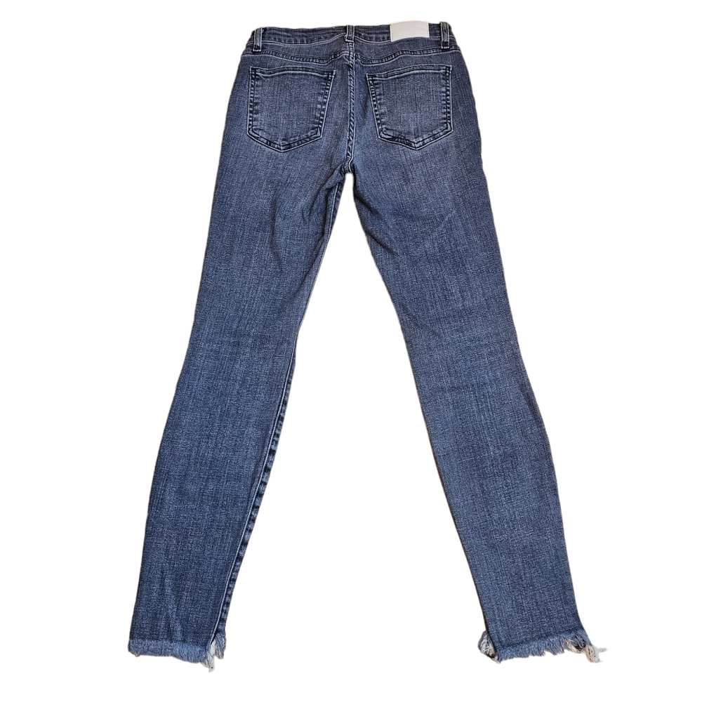 PISTOLA Women's Mid Rise Frayed Hem Skinny Jeans Size 26 - Picture 3 of 14